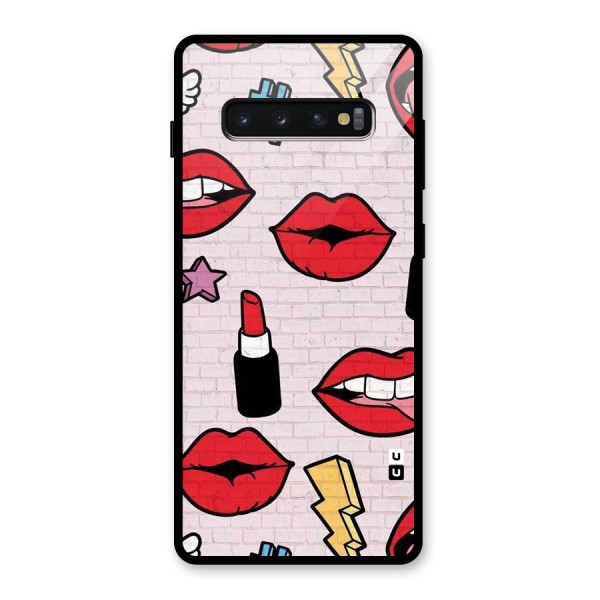 Bold Red Glass Back Case for Galaxy S10 Plus