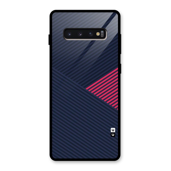Criscros Stripes Glass Back Case for Galaxy S10 Plus