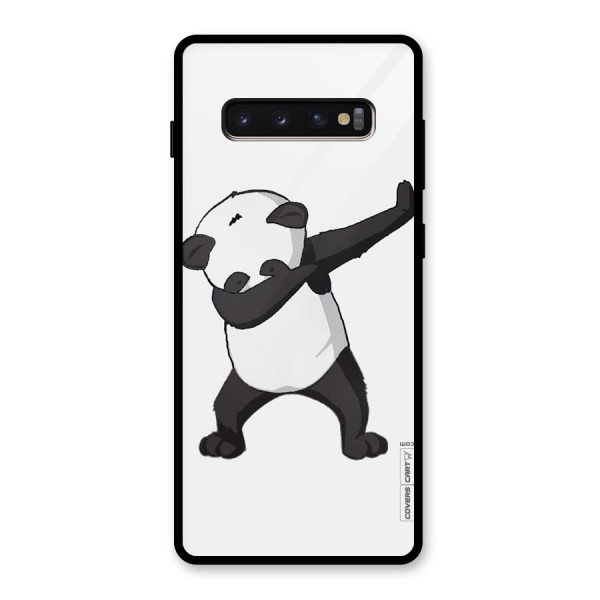 Dab Panda Shoot Glass Back Case for Galaxy S10 Plus