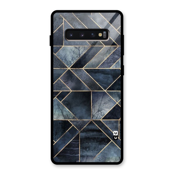 Forest Abstract Lines Glass Back Case for Galaxy S10 Plus