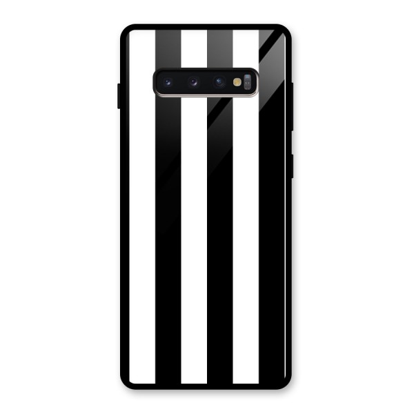 Lavish Black Stripes Glass Back Case for Galaxy S10 Plus