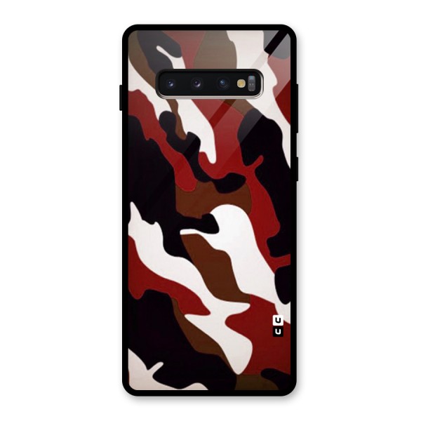 Leapord Pattern Glass Back Case for Galaxy S10 Plus