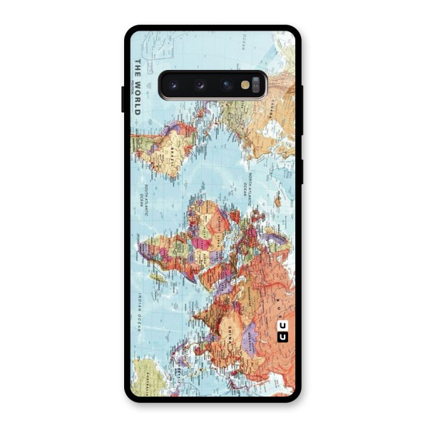 Lets Travel The World Glass Back Case for Galaxy S10 Plus