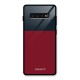 Maroon and Navy Blue Glass Back Case for Galaxy S10 Plus