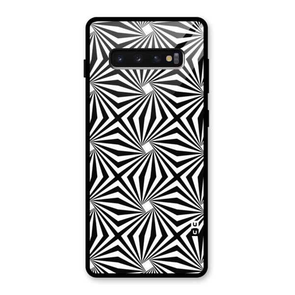 Monochromatic Swirls Glass Back Case for Galaxy S10 Plus