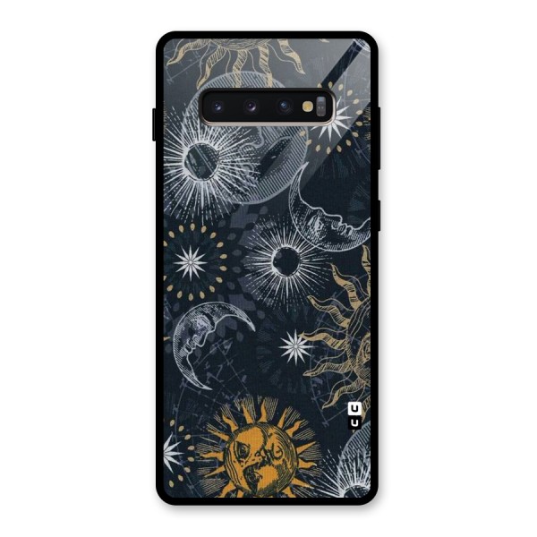 Moon And Sun Glass Back Case for Galaxy S10 Plus