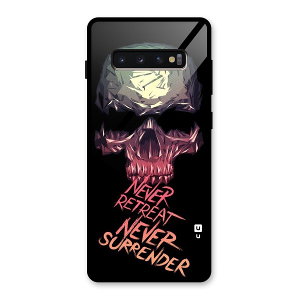 Never Retreat Glass Back Case for Galaxy S10 Plus