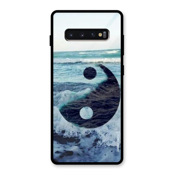 Oceanic Peace Design Glass Back Case for Galaxy S10 Plus