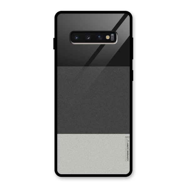 Pastel Black and Grey Glass Back Case for Galaxy S10 Plus