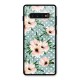 Polka Art Floral Glass Back Case for Galaxy S10 Plus