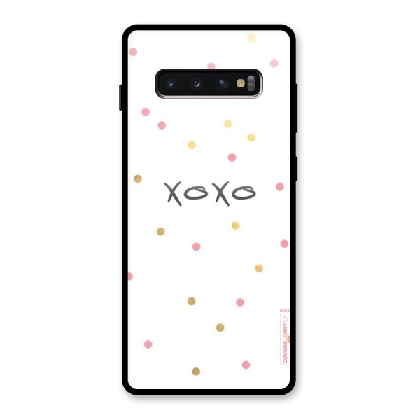 Polka Hugs Glass Back Case for Galaxy S10 Plus