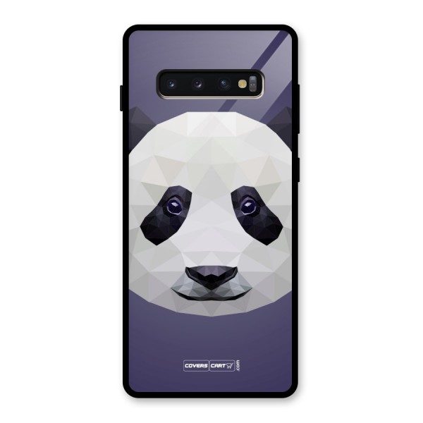 Polygon Panda Glass Back Case for Galaxy S10 Plus