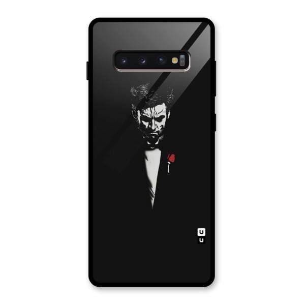 Rose Man Glass Back Case for Galaxy S10 Plus