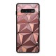 Rosegold Abstract Shapes Glass Back Case for Galaxy S10 Plus