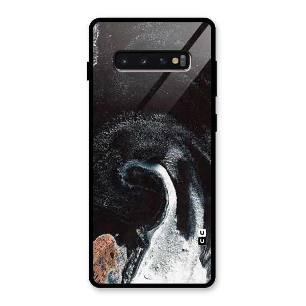 Sea Ice Space Art Glass Back Case for Galaxy S10 Plus