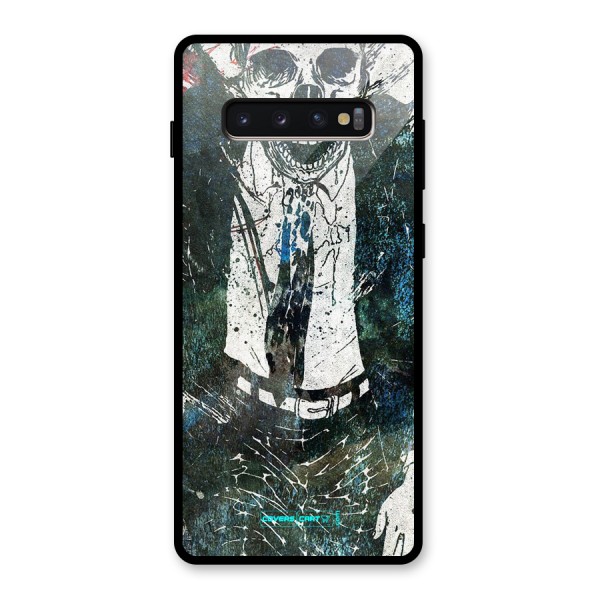 Skeleton in a Suit Glass Back Case for Galaxy S10 Plus