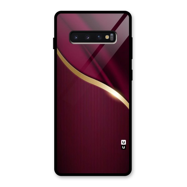 Smooth Maroon Glass Back Case for Galaxy S10 Plus