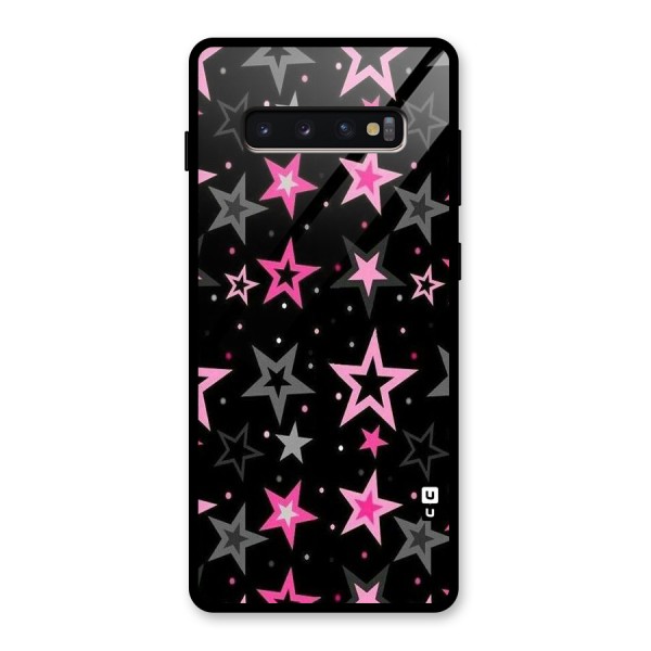 Star Outline Glass Back Case for Galaxy S10 Plus