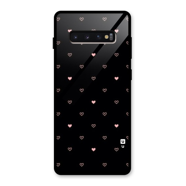 Tiny Little Pink Pattern Glass Back Case for Galaxy S10 Plus