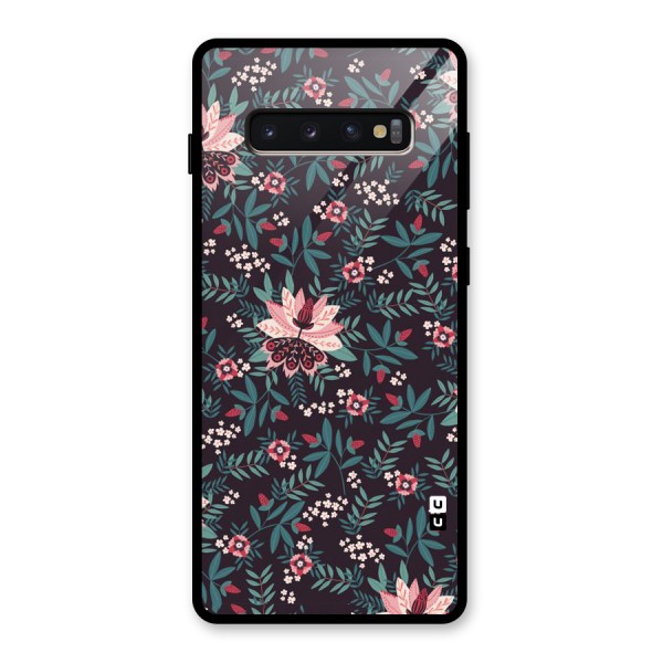 Very Leafy Pattern Glass Back Case for Galaxy S10 Plus