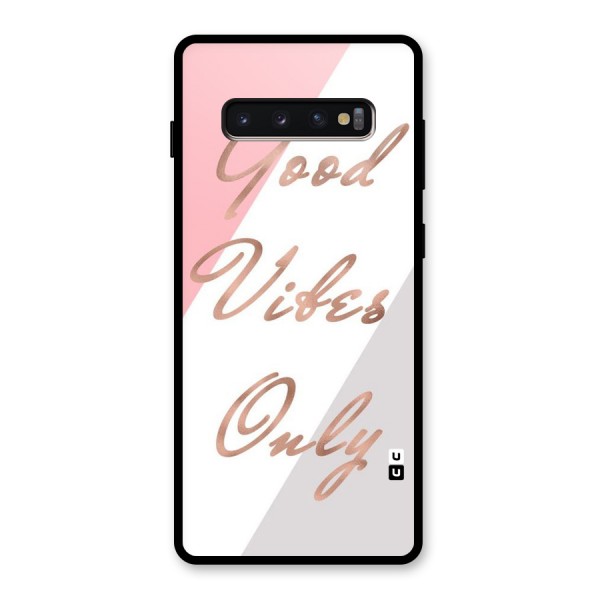 Vibes Classic Stripes Glass Back Case for Galaxy S10 Plus