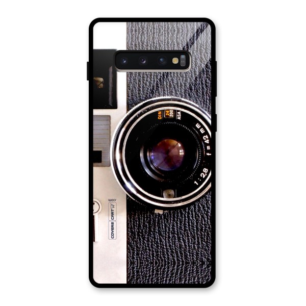 Vintage Camera Glass Back Case for Galaxy S10 Plus