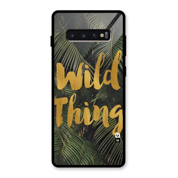 Wild Leaf Thing Glass Back Case for Galaxy S10 Plus