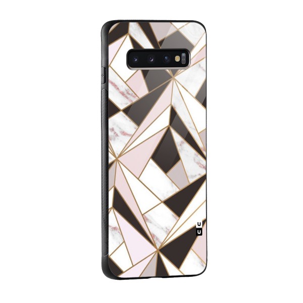 Abstract Corners Glass Back Case for Galaxy S10 Plus