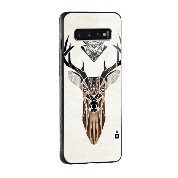 Aesthetic Deer Design Glass Back Case for Galaxy S10 Plus