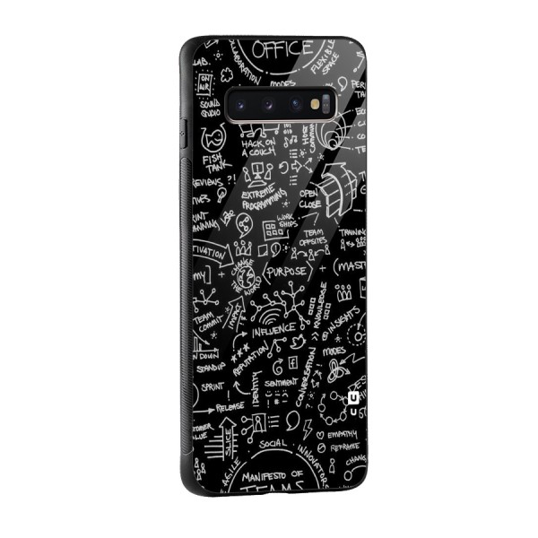 Anatomy Pattern Glass Back Case for Galaxy S10 Plus