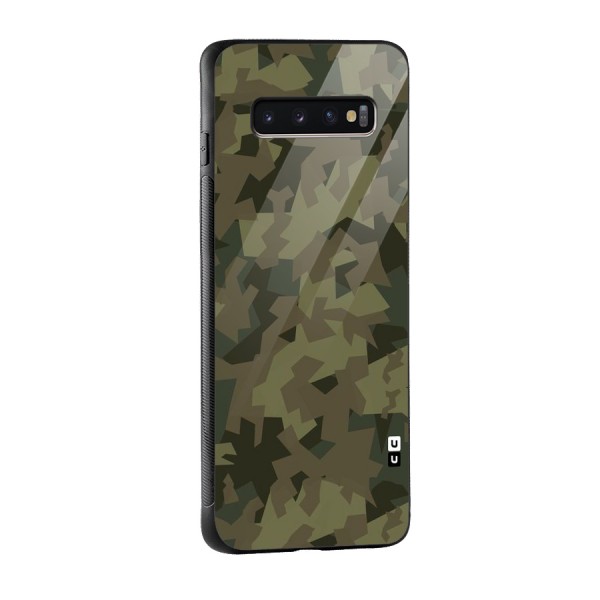 Army Abstract Glass Back Case for Galaxy S10 Plus