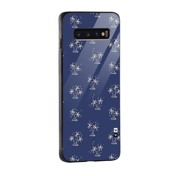 Beach Trees Glass Back Case for Galaxy S10 Plus
