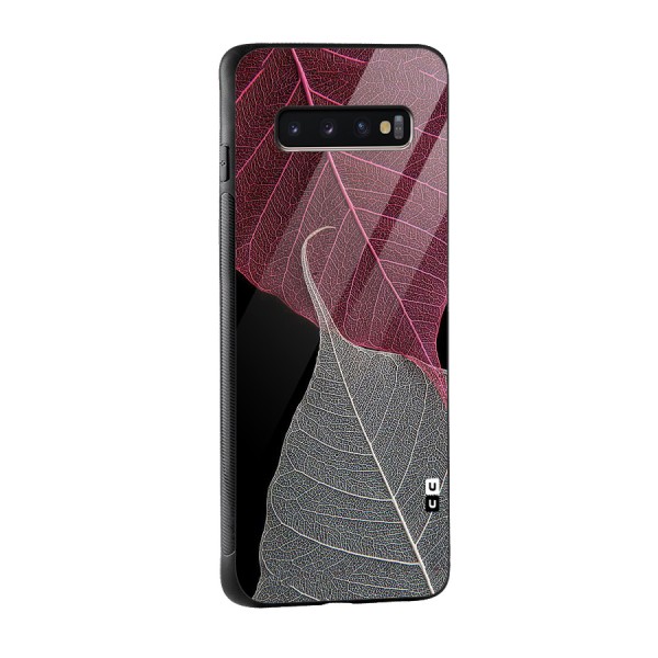 Beauty Leaf Glass Back Case for Galaxy S10 Plus