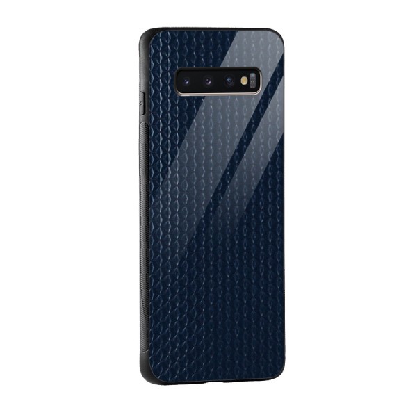 Blue-Pattern Glass Back Case for Galaxy S10 Plus