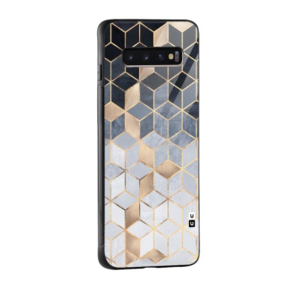 Blues And Golds Glass Back Case for Galaxy S10 Plus