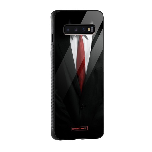 Classic Suit Glass Back Case for Galaxy S10 Plus