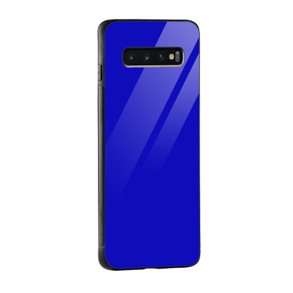 Cobalt Blue Glass Back Case for Galaxy S10 Plus