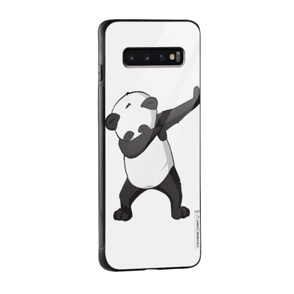 Dab Panda Shoot Glass Back Case for Galaxy S10 Plus