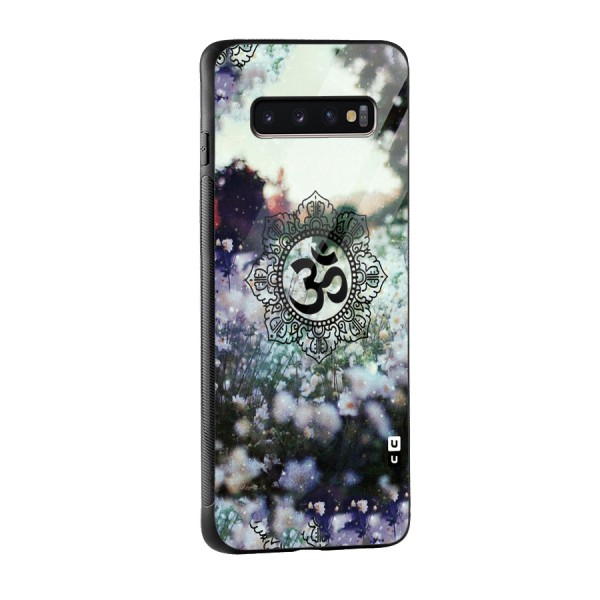 Floral Pray Glass Back Case for Galaxy S10 Plus