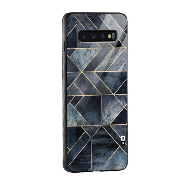 Forest Abstract Lines Glass Back Case for Galaxy S10 Plus