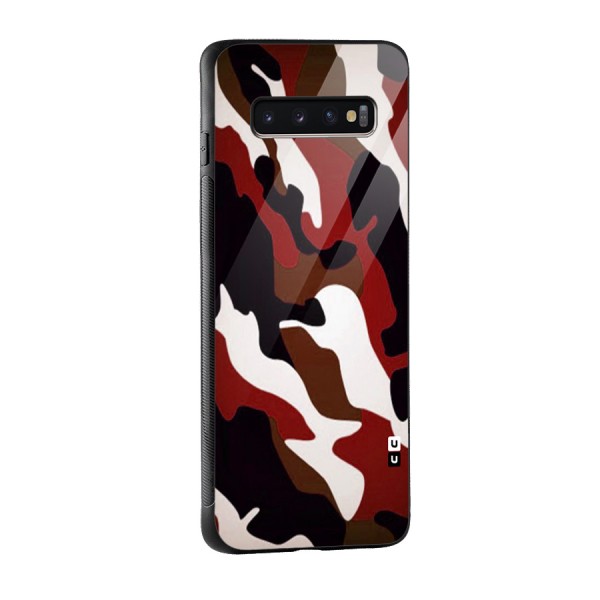 Leapord Pattern Glass Back Case for Galaxy S10 Plus