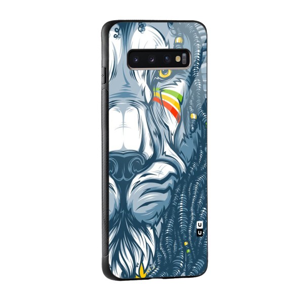 Lionic Face Glass Back Case for Galaxy S10 Plus