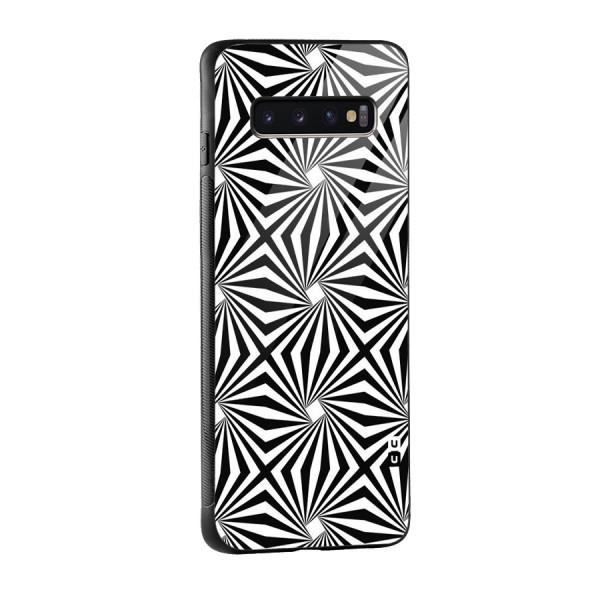 Monochromatic Swirls Glass Back Case for Galaxy S10 Plus