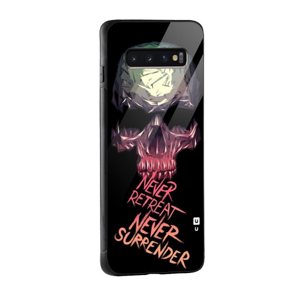 Never Retreat Glass Back Case for Galaxy S10 Plus