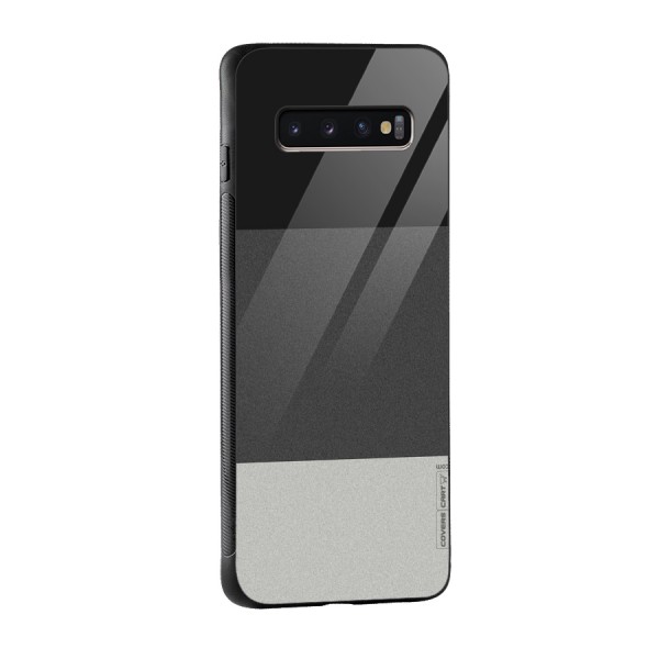 Pastel Black and Grey Glass Back Case for Galaxy S10 Plus