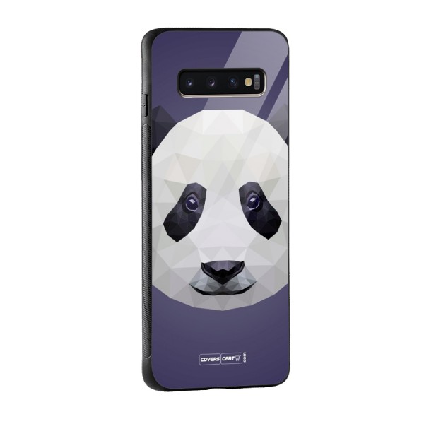 Polygon Panda Glass Back Case for Galaxy S10 Plus
