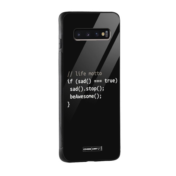 Programmers Life Glass Back Case for Galaxy S10 Plus