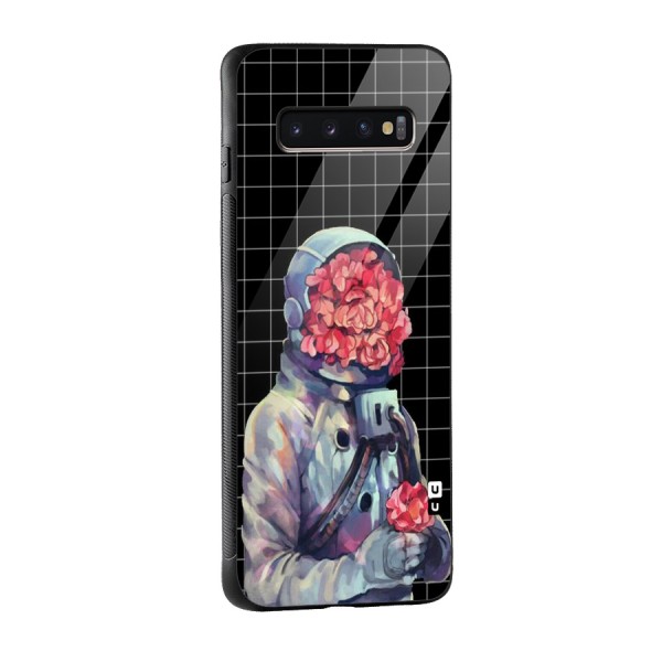 Robot Rose Glass Back Case for Galaxy S10 Plus