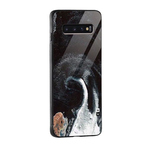Sea Ice Space Art Glass Back Case for Galaxy S10 Plus