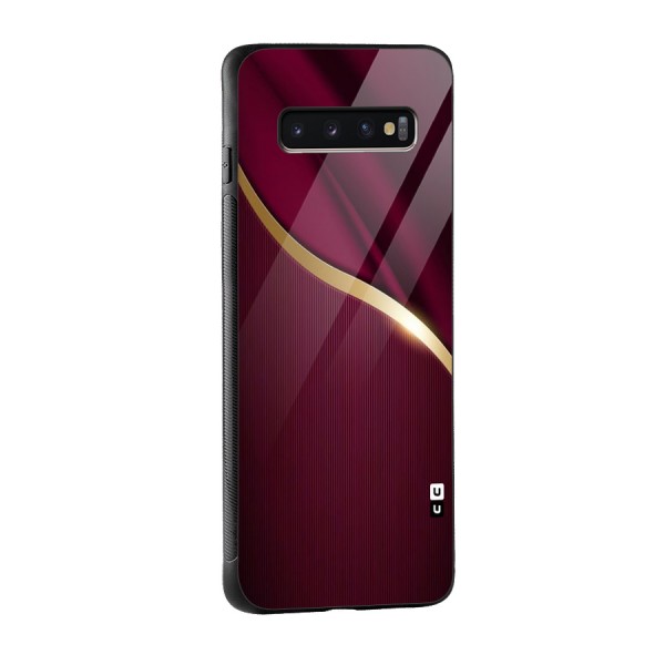 Smooth Maroon Glass Back Case for Galaxy S10 Plus